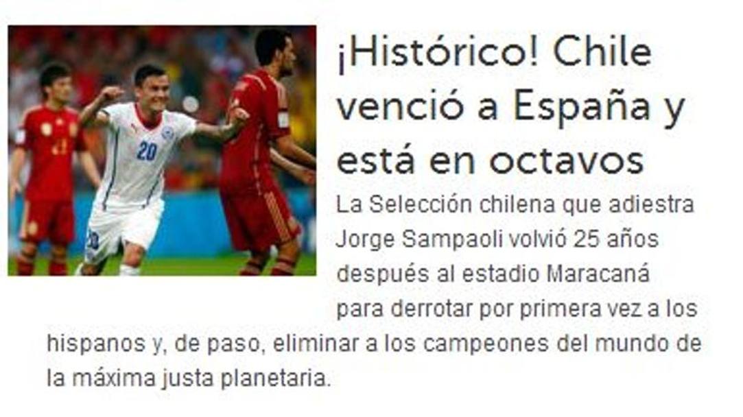 La Nacion Chile titola: 